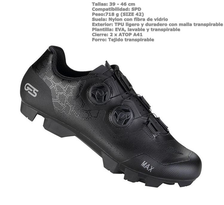 ZAPATILLAS GES MTB MAX NEGRA 42